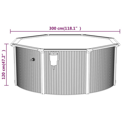 Basen z pompą z filtrem piaskowym i drabinką, 300x120 cm