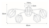 Lampa sufitowa K-3771 z serii BENET KAJA