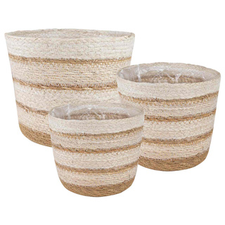Kosze na rośliny z trawy morskiej 3 pcs
