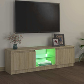 Szafka pod TV z oświetleniem LED, dąb sonoma, 120x30x36 cm