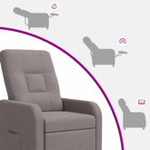 Fotel recliner Ciemnoszary tkanina