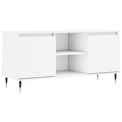 vidaXL Szafka pod TV, biała, 104x35x50 cm, materiał drewnopochodny