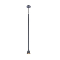 Lampa wisząca tuba Tucson szara pojedyncza GU10 metalowa