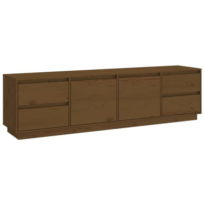 vidaXL Szafka pod TV, miodowy brąz, 176x37x47,5cm, lite drewno sosnowe