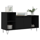 vidaXL Szafka pod TV, czarna, 100x35x55 cm, materiał drewnopochodny model standard
