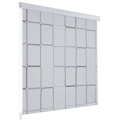 vidaXL Roleta prysznicowa 100 x 240 cm, wzór w kwadraty