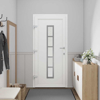 Drzwi Frontowe 98 x 208 cm PVC Biały