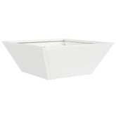 Doniczka ogrodowa 5 pcs Biały 40 x 40 x 15 cm Stal zimnogięta