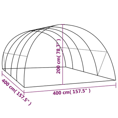 Szklarnia ogrodowa, 16 m², 4x4x2 m