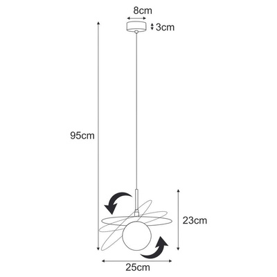 Lampa wisząca K-5371 z serii SANTE