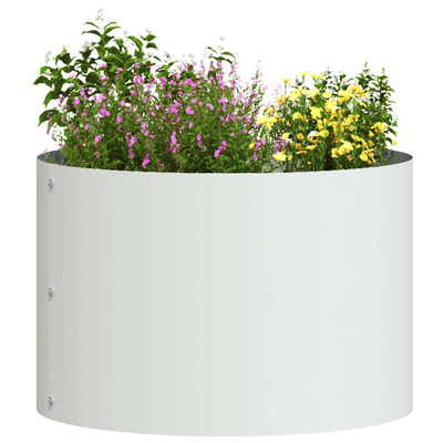 Pierścień doniczki Biały 30 x 30 x 20 cm Stal zimnogięta