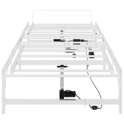 Elektro Regulowany Stelaż Łóżka Biały 75 x 190 cm Stal