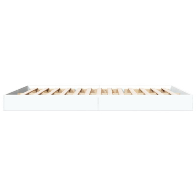 Rama łóżka bez materaca Biała 160x200cm Drewno klejone