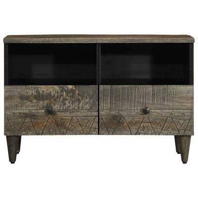 Szafka RTV Jasnoszara 70x33,5x46 cm Drewno lite Mango
