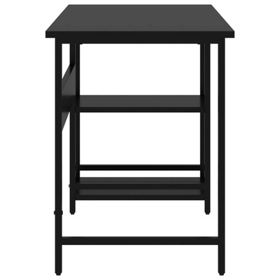 vidaXL Biurko komputerowe, czarne, 105x55x72 cm, MDF i metal