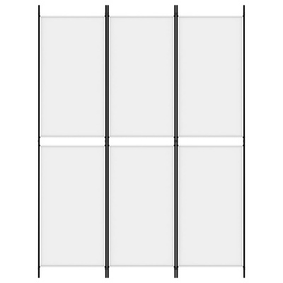 3-panelowy, biały,150x200 cm, tkanina Parawan