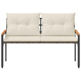 Ławka ogrodowa 2 -Seater 116 x 67,5 x 72 cm polirattan