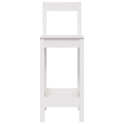 Stołki barowe, 2 szt., białe, 40x41,5x112 cm, drewno sosnowe