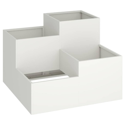 Doniczka ogrodowa Biały 100 x 100 x 60 cm Stal