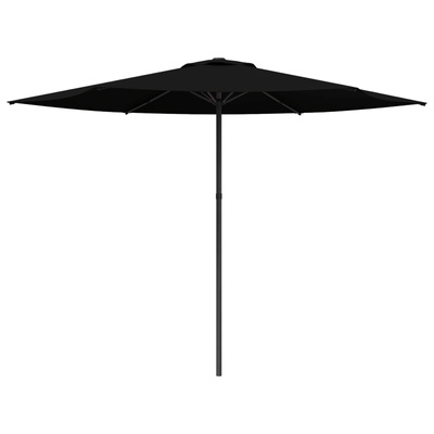 Parasolka ogrodowa 300 x 300 cm Poliester Prostokątny Czarny