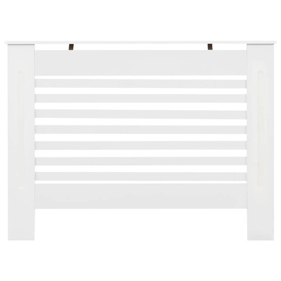 Osłona na kaloryfer, biała, 112x19x81,5 cm, MDF