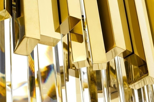 Lampa wisząca IMPERIAL GOLD 60 - stal, kryształ-ADANI