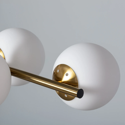 Lampa Wisząca Złota Kule Mleczne Abruzzo Pompei 6xE27