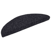 Maty na schody samoprzylepne 10 szt. 56x17x3 cm czarne półokrągłe
