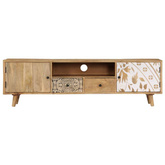 vidaXL Szafka pod TV, 140x30x40 cm, lite drewno mango
