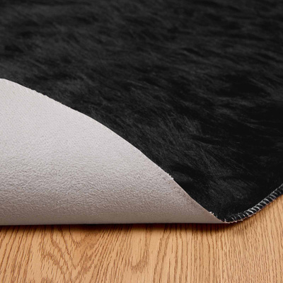 Dywan z sztucznej owczej skóry TAFALLA Czarny ? 120 cm