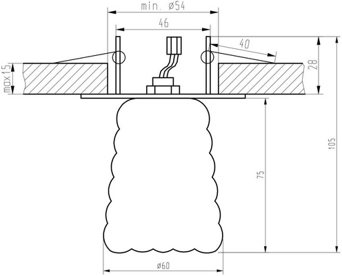 Oprawa stropowa chrom bezbarwny kryształ 40W G9 SK-75 Candellux 2203997