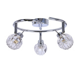 Lampa sufitowa BOMBOLA spot ze szklanymi kloszami regulowana 3-punktowa do salonu