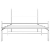 Rama łóżka, biała, metalowa, 90 x 200 cm model standard