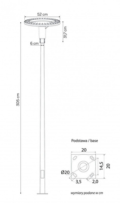 Oprawa parkowa STRMAX-3000