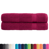 Ręczniki premium, SOLUND, 2 szt., bordowe, 100x200 cm, 600 g/m?