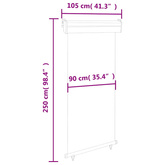 Markiza boczna na balkon, 105x250 cm, szara