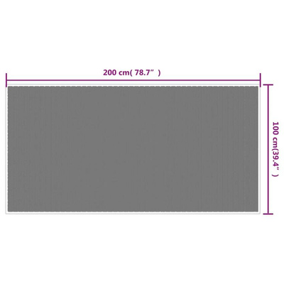 vidaXL Dywan zewnętrzny, turkusowo-biały, 100x200 cm, dwustronny