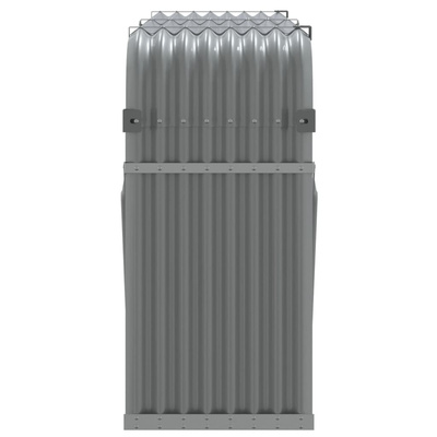 Stojak na drewno, jasnoszary, 180x45x100 cm, stal galwanizowana