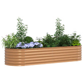 Podniesiony grządka Brązowy 240 x 80 x 44 cm Stal