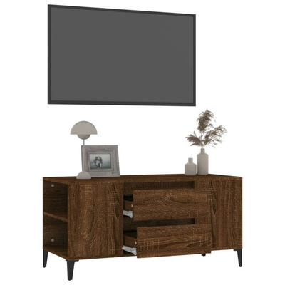 Szafka pod TV, brązowy dąb, 102x44,5x50 cm vidaXL