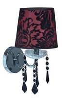 Kinkiet chromowany abażur welurowy 1x40W E14 Astor Candellux 21-80342