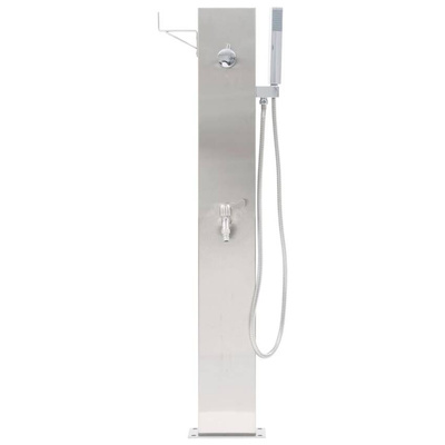 vidaXL Panel prysznicowy ogrodowy, 110 cm, stal nierdzewna
