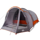 vidaXL Namiot rodzinny, 6-os., szaro-pomarańczowy, wodoszczelny