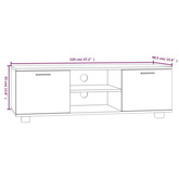 vidaXL Szafka pod TV, biały, 120x40,5x35 cm, materiał drewnopochodny
