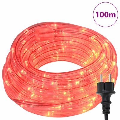 Lina świetlna z 2400 diodami LED Czerwony 100 m PVC