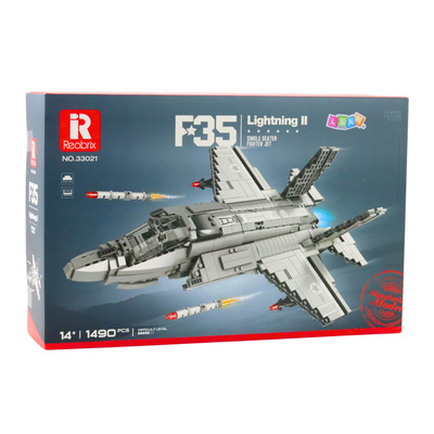 Klocki konstrukcyjne Samolot Myśliwski F-35 Lightning II Szary 1490 el.