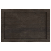 Półka, ciemnobrązowa, 60x40x(2-6) cm, wykończone drewno dębowe