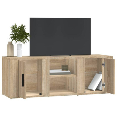 vidaXL Szafka pod TV, dąb sonoma, 100x31,5x35 cm