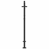 Brama ogrodowa Czarny 110 x 130 cm Stal malowana proszkowo