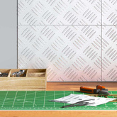 Stopień Prostokątny 4 pcs Srebrny 30 x 20 cm Aluminium